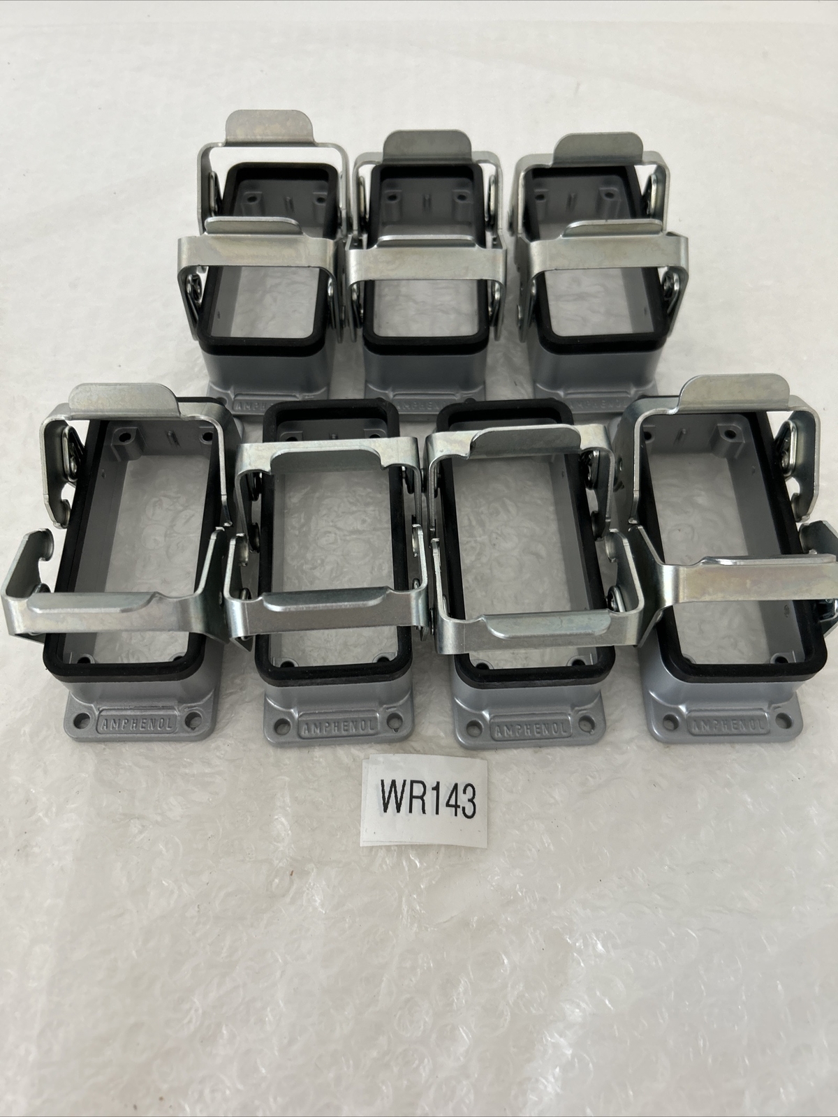 (7) Amphenol Bulkead Mount Housing Dual Clamp P/N ?? Fast Shipping +Warranty NNB