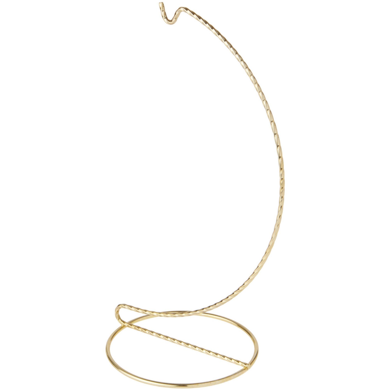Twisted Gold-Toned Ornament Stand 9" H x 3.75" W x 3.75" D