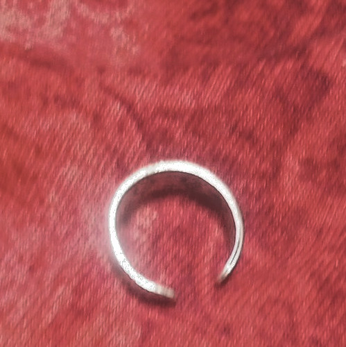 Sterling Silver Toe Ring Adjustable Band 925 Diamond Pattern