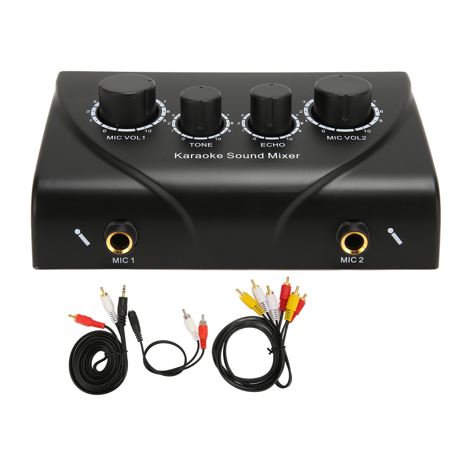Karaoke Sound Mixer Professional Plug And Play 2 Mic Microphone Pre Amplifi RIXV