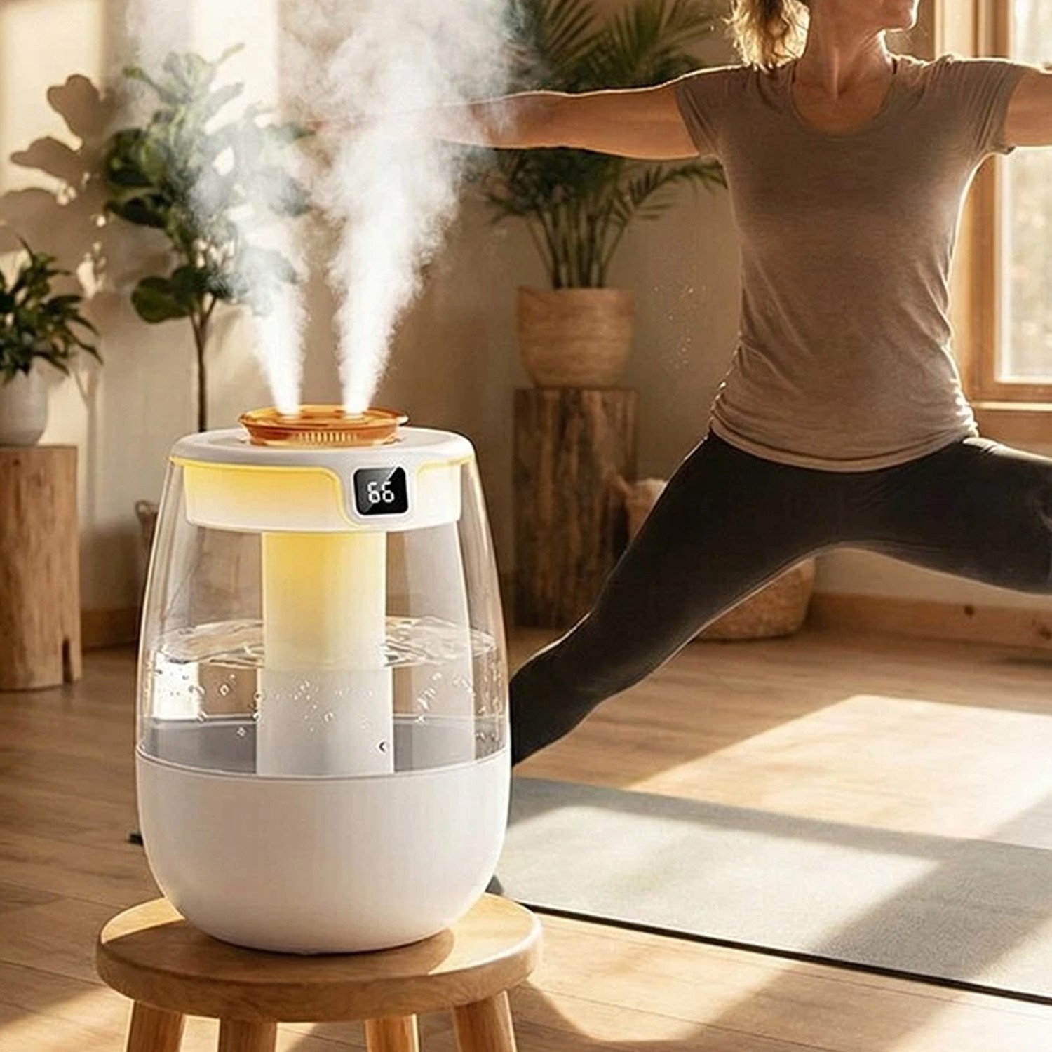 1.3L Humidifiers Ultrasonic Warm & Cool Mist LED Humidifier Top Fill for Bedroom