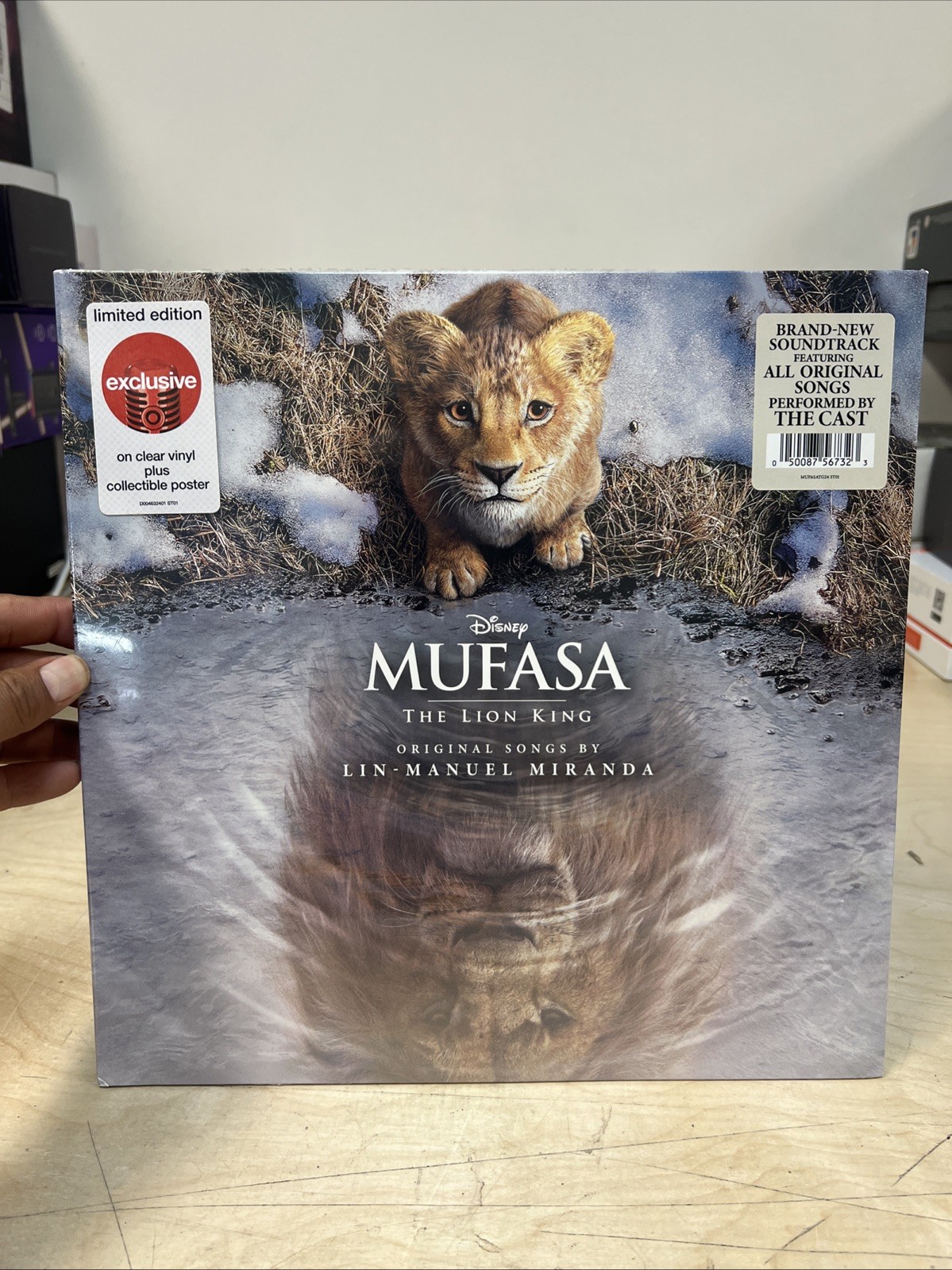 Disney Mufasa The Lion King - Clear Vinyl LP + Poster NEW SEALED