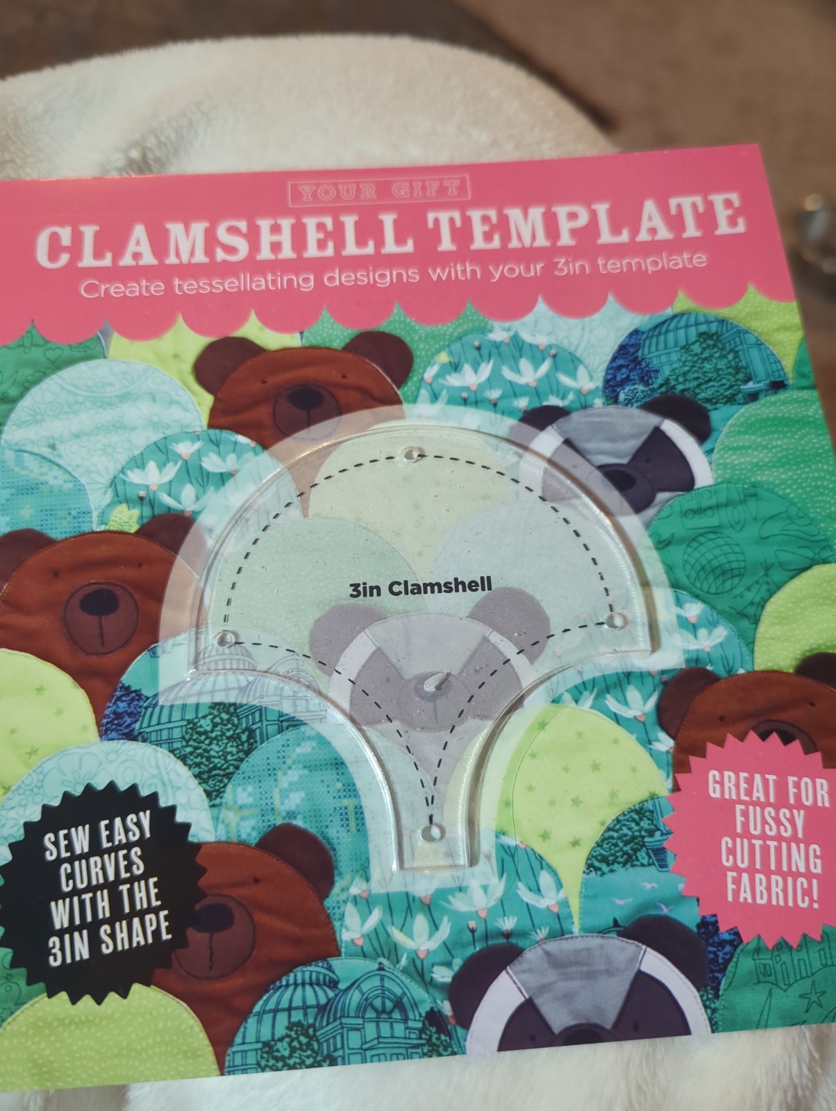 3" Plastic Clamshell Quilt Template For Tessellating Designs