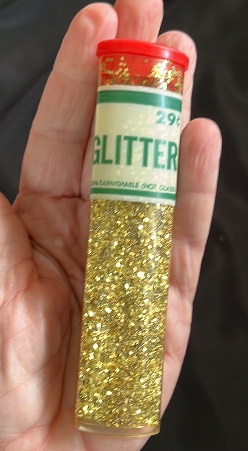 Belmont Industries~Chicago~GOLD # 596 Glitter Shaker Vial Tube~Vintage NOS