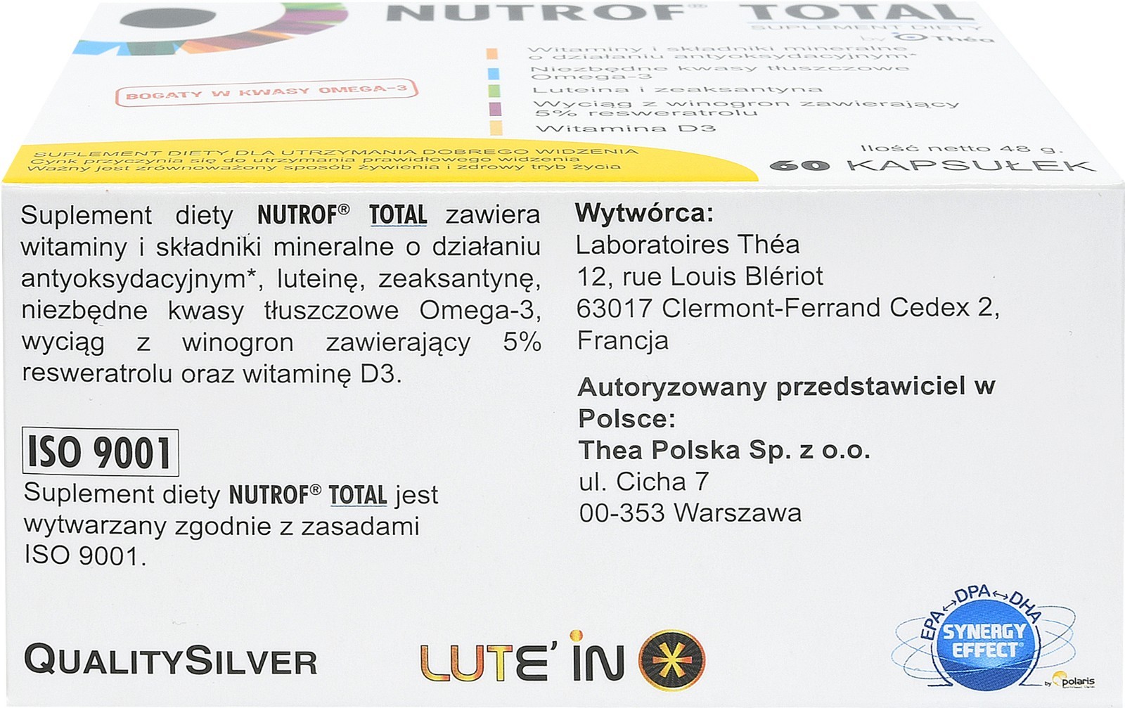 👀 Nutrof Totale TOTAL D3 Thea ottima visione 180 CAPSULES ottima visione 🌟