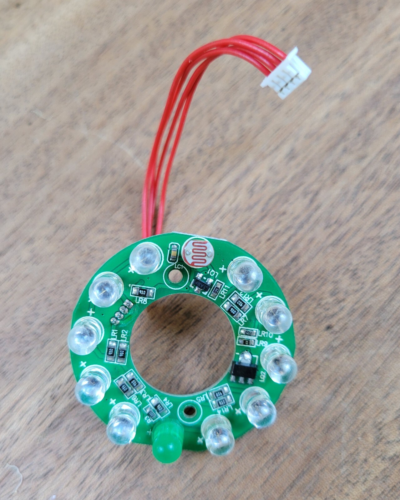 Infared Clear 10 LED Circuit Board for Bullet CCTV Cameras Best PCB 55-54104B