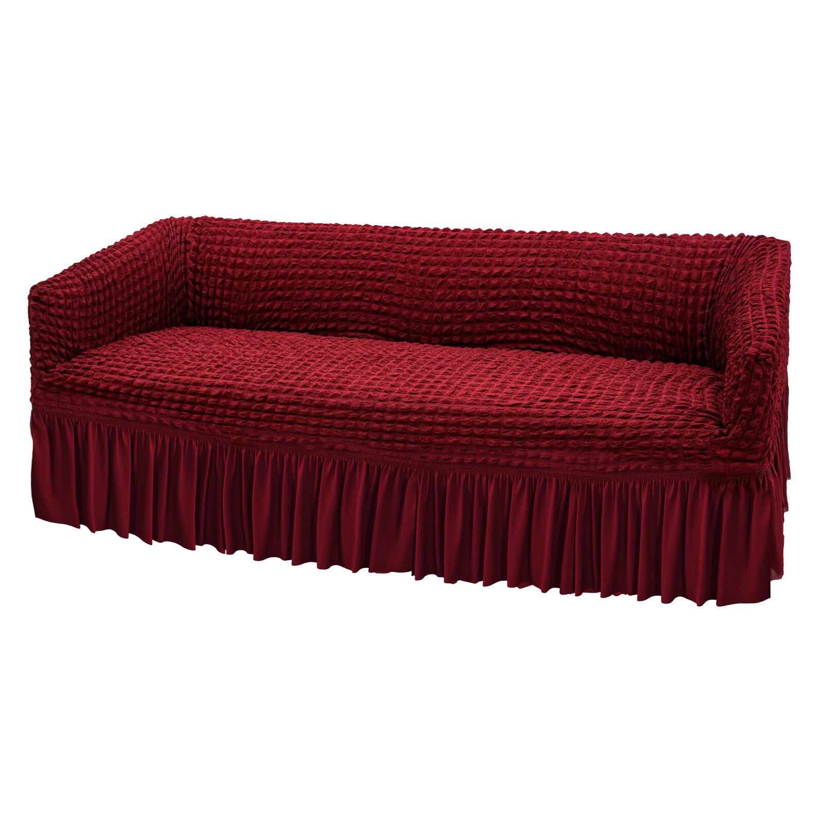 Wine Red Sofa Slipcover,Stretch Slipcover, Sofa Couch Cover with Skirt
