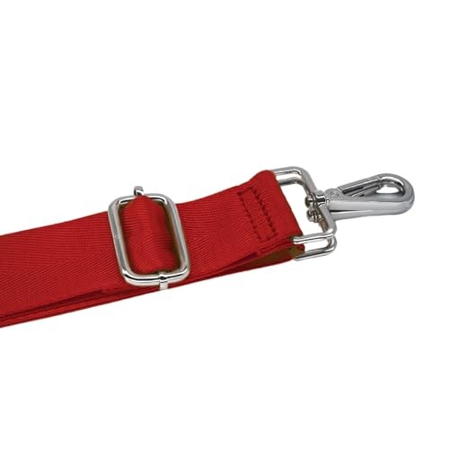 Soft Solid Color Purse Straps Replacement Crossbody Bag Red Silver Buckle