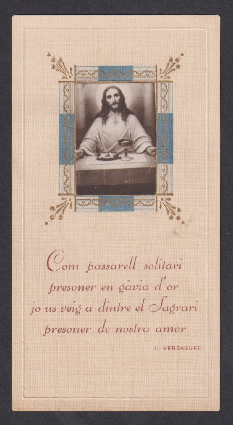 Holy card antique de Jesus santino image pieuses estampa