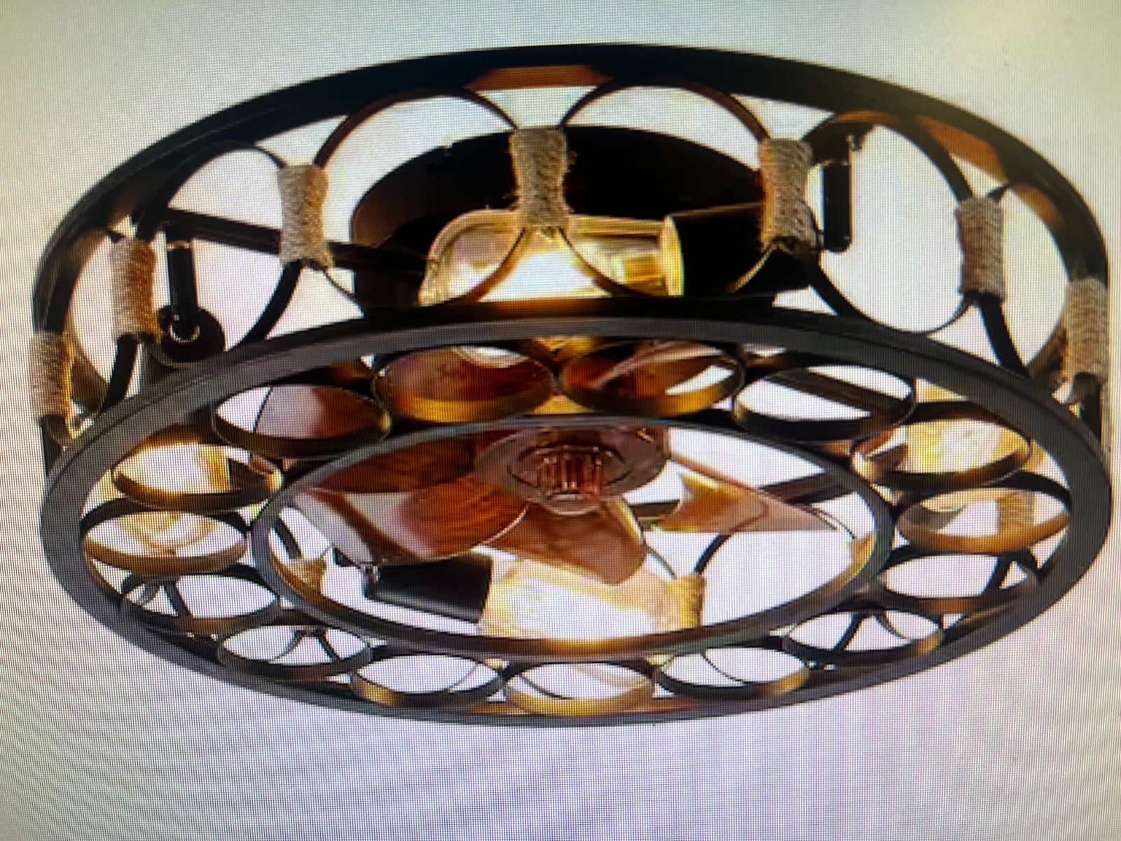JUSHUA 19.7 IN. 4 LED BULBS INCL. BLACK  ADJ. FAN SPEED WITH REMOTE
