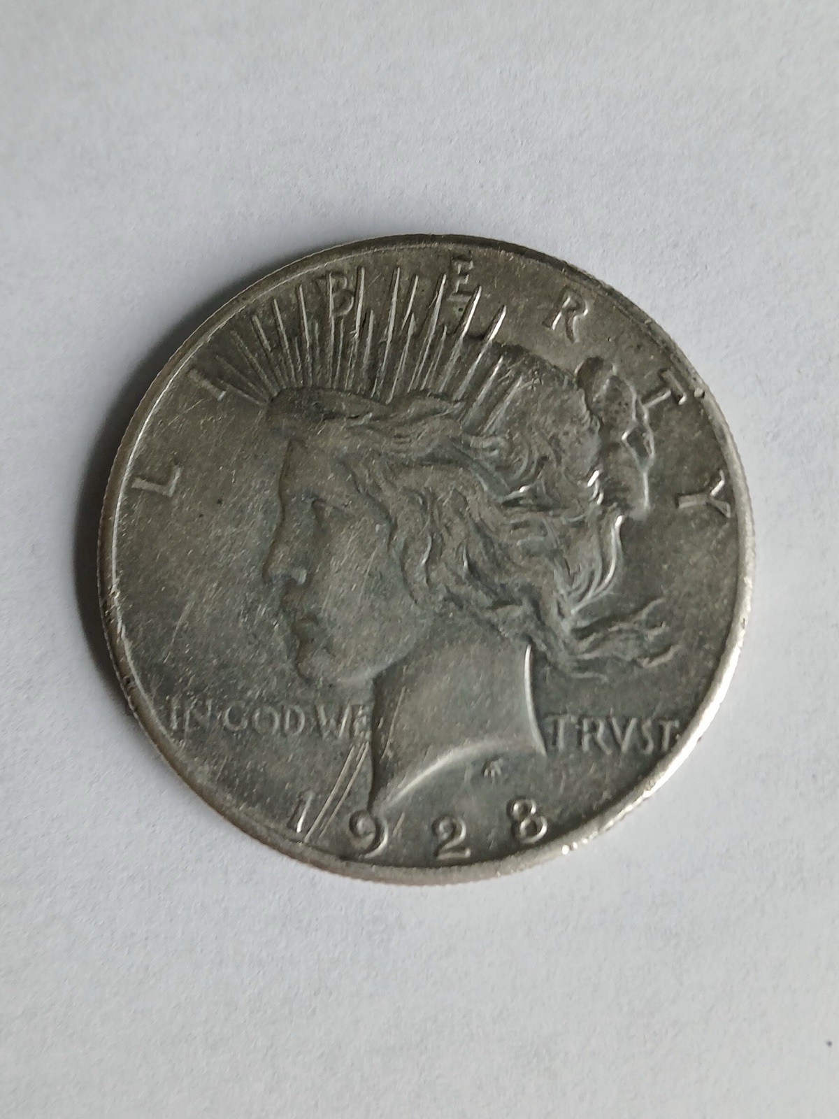 1928 Peace Silver Dollar $1 Philadelphia Business Strike .900 Silver KM#150