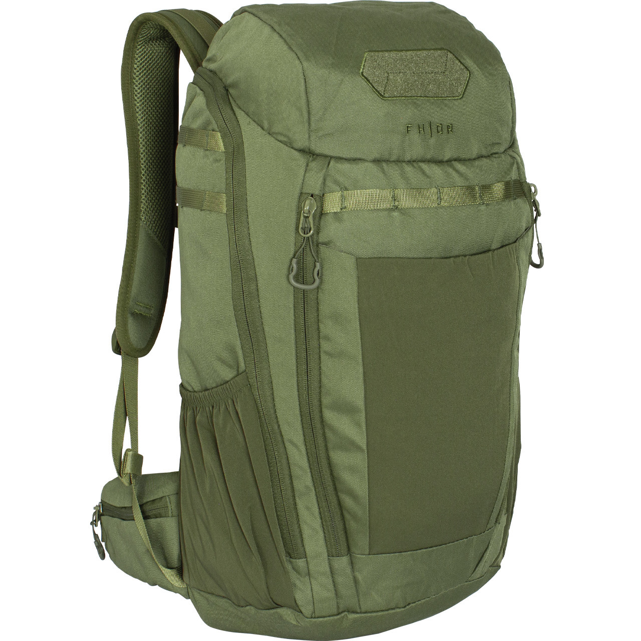FHIOR Tactical Backpack 30L Green w/Large Main Compartment Adjustable Straps