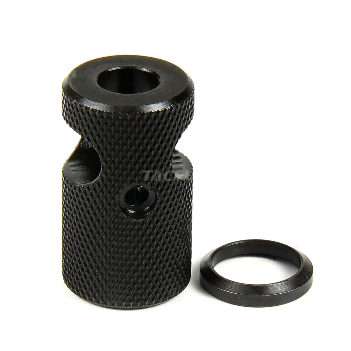 Compact Low Concussion 5/8x24 Competition Muzzle Brake .308 300BLK Knurled