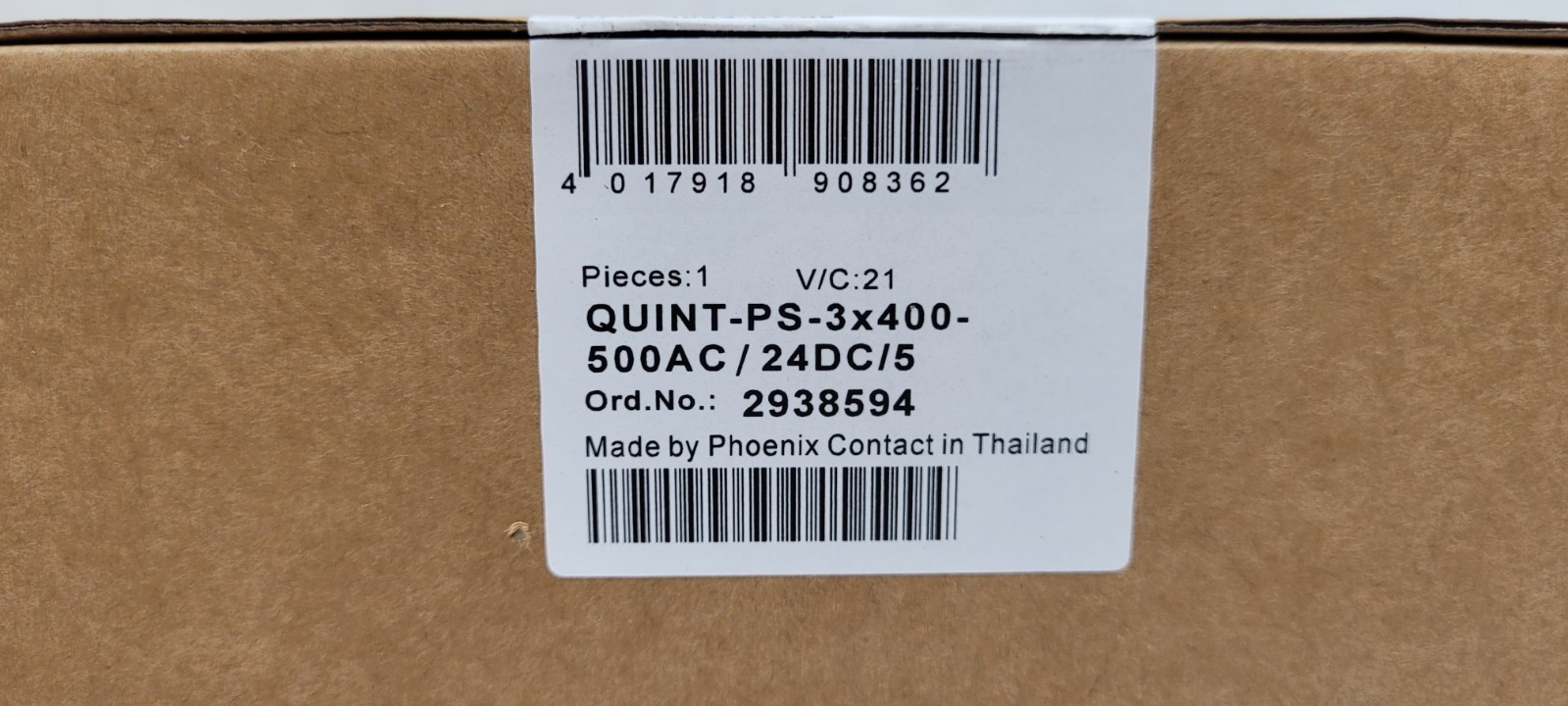 Phoenix Contact QUINT-PS-3x400-500AC/24DC/5 2938594 Power Supply NEW IN BOX