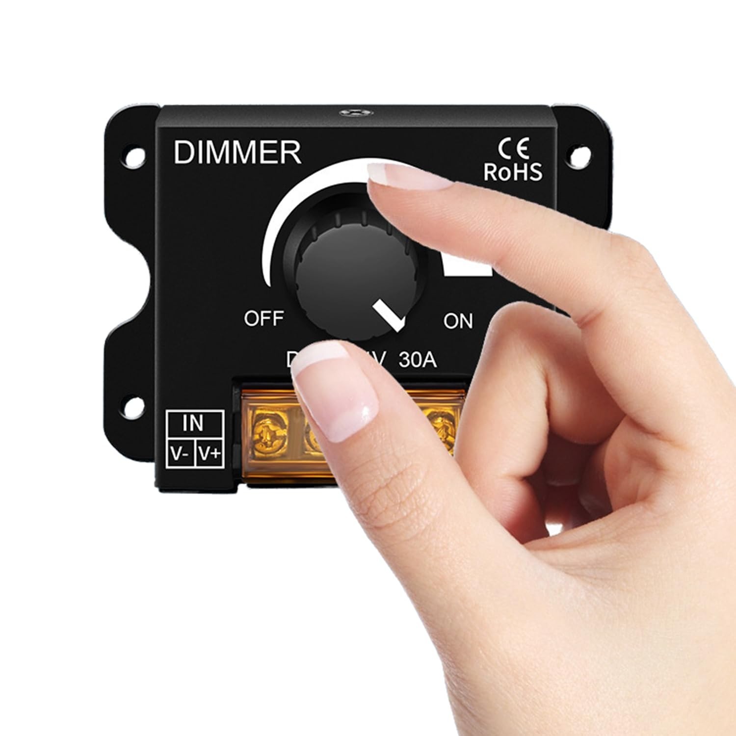 2Pack LED Dimmer Switch DC 12-24V 30A PWM Stepless Brightness Dimming Control...