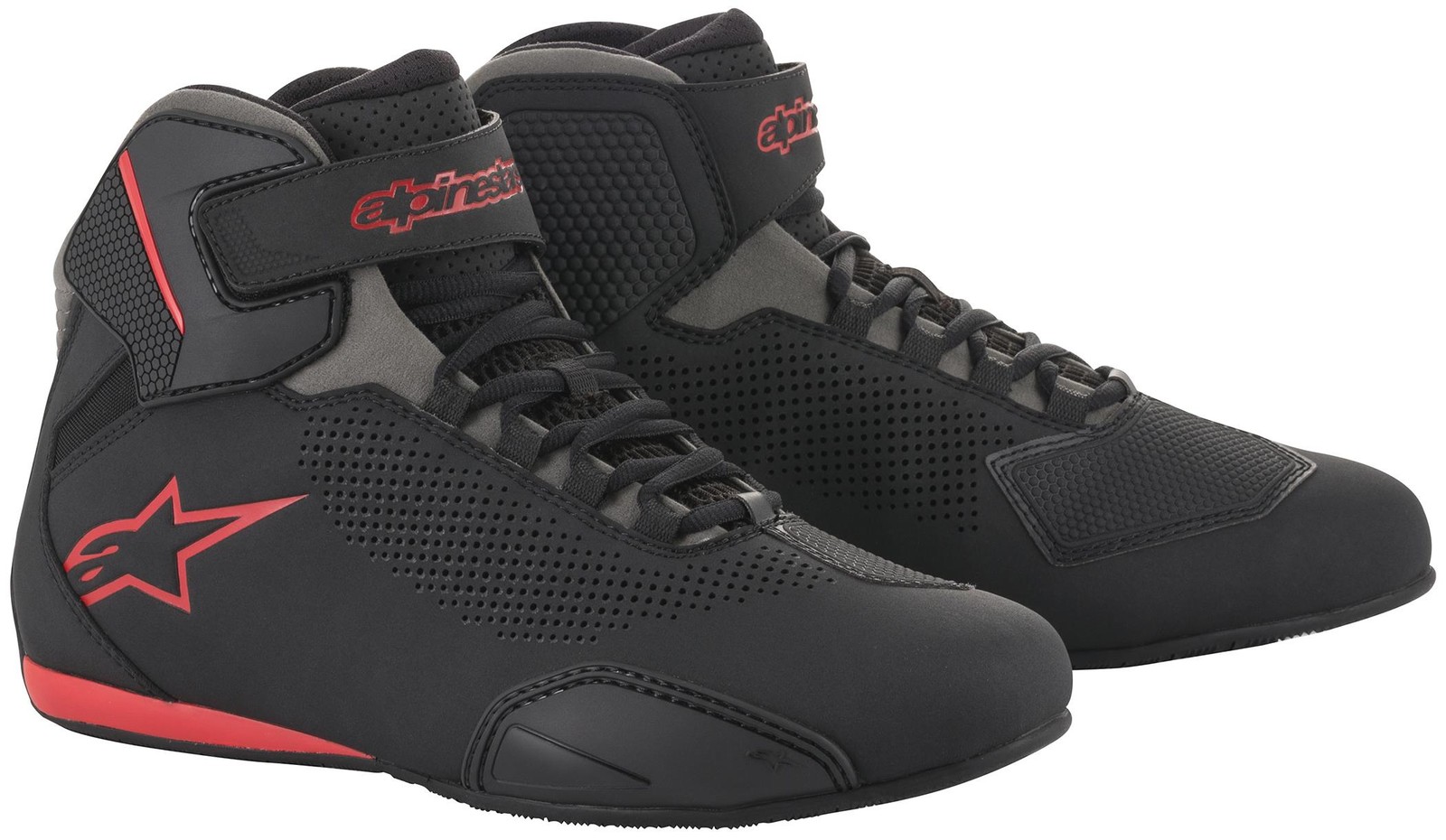 Alpinestars 4116-0069-17 Sektor Vented Shoes 13 Black/Gray/Red