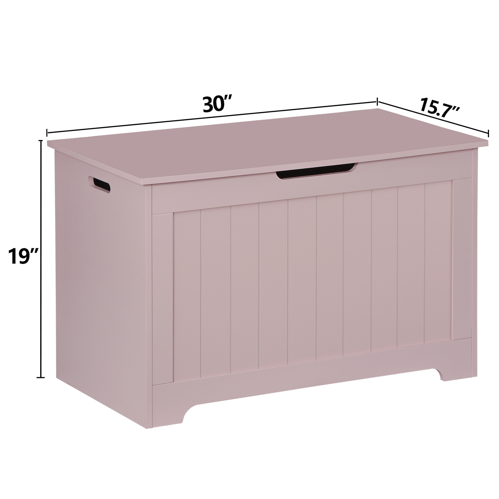 Wooden Toy Storage Chest Toy Organizer Entryway Storage Bench W/ Safty Hinge