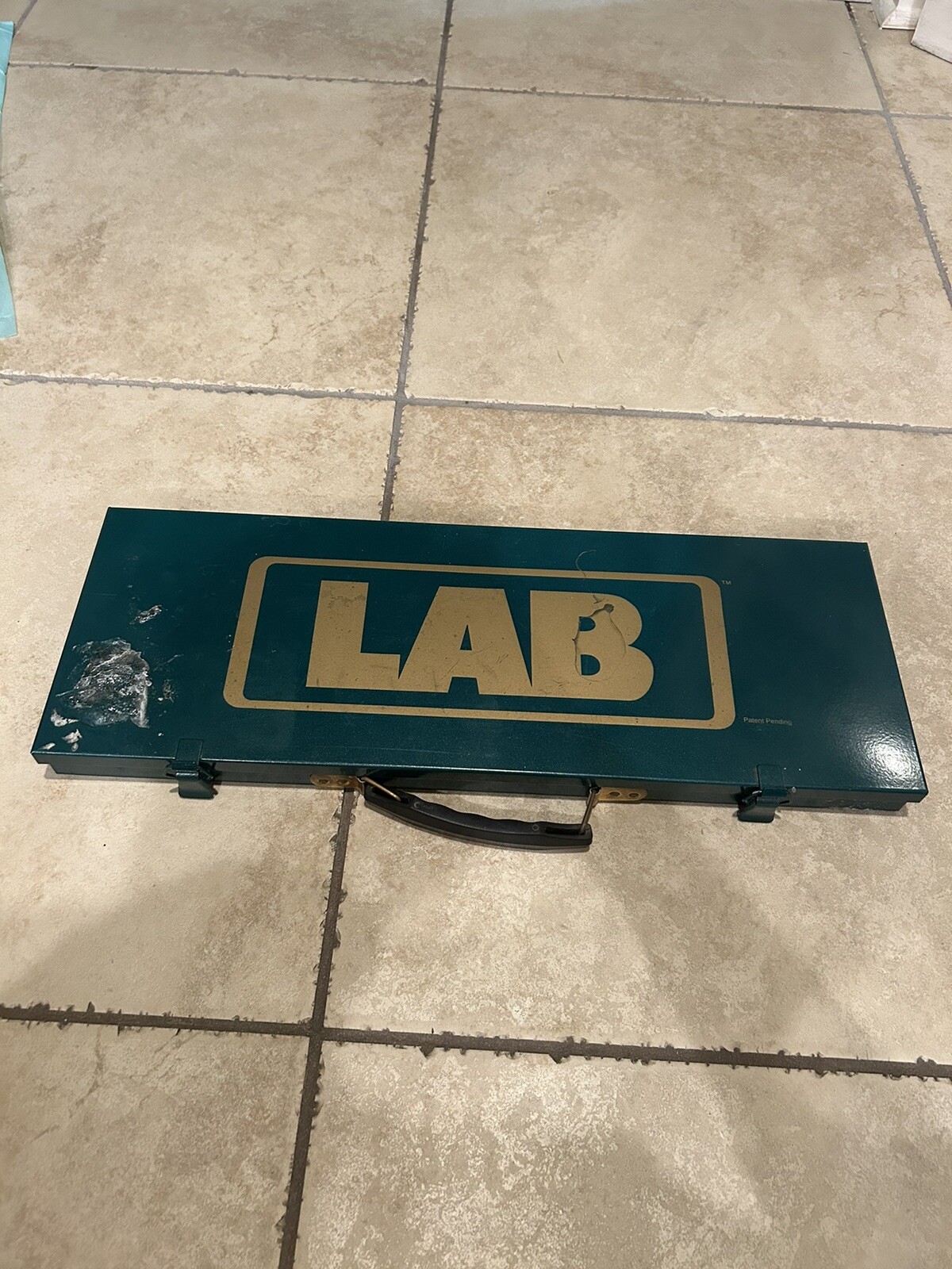 1994 Lab Lock Pin Large Set Green Metal Case