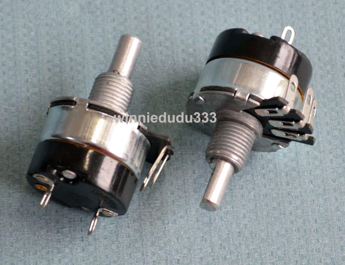 New 2pcs Potentiometer With Switch 470K Ohm WH134-2