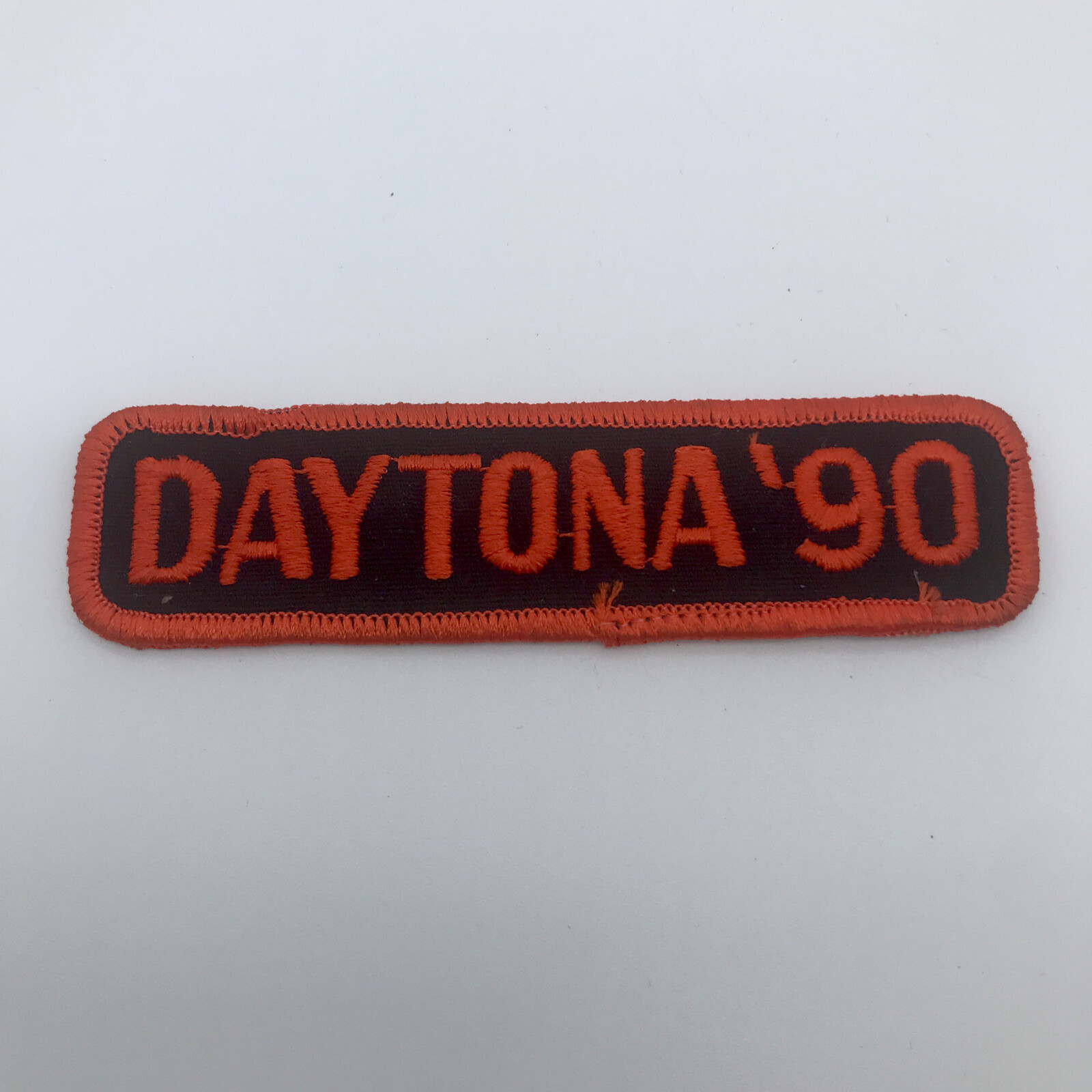 Unused Daytona ‘90 Patch Orange Black Bike Week 1990 Vintage New Old Stock
