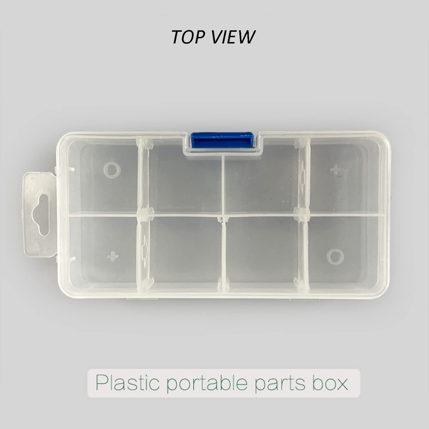 4 Pack 8 Grids Plastic Bead Organizer Box/Clear Crafts Thread Storage Contain...