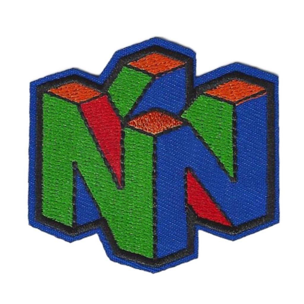 NINTENDO IRON ON PATCH 2.4" Iconic Video Game Console 64 Embroidered Applique