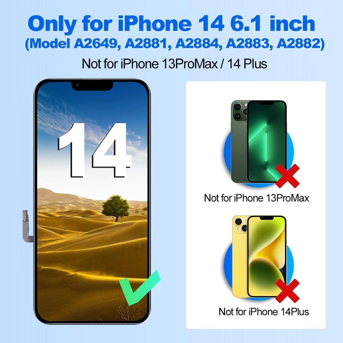 For iPhone 14 LCD Display Touch Screen Assembly Digitizer Replacement Frame Tool