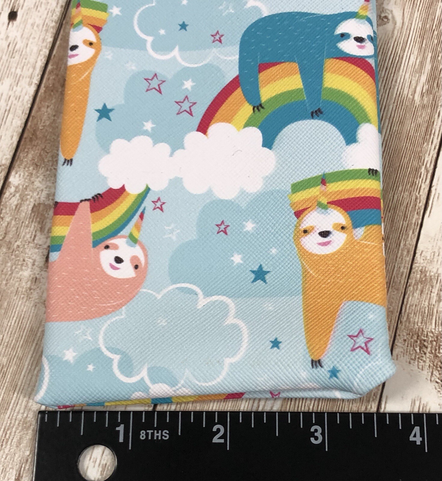 New Eyeglass Glasses Protective Storage Pouch Case Rainbows Sloth Print
