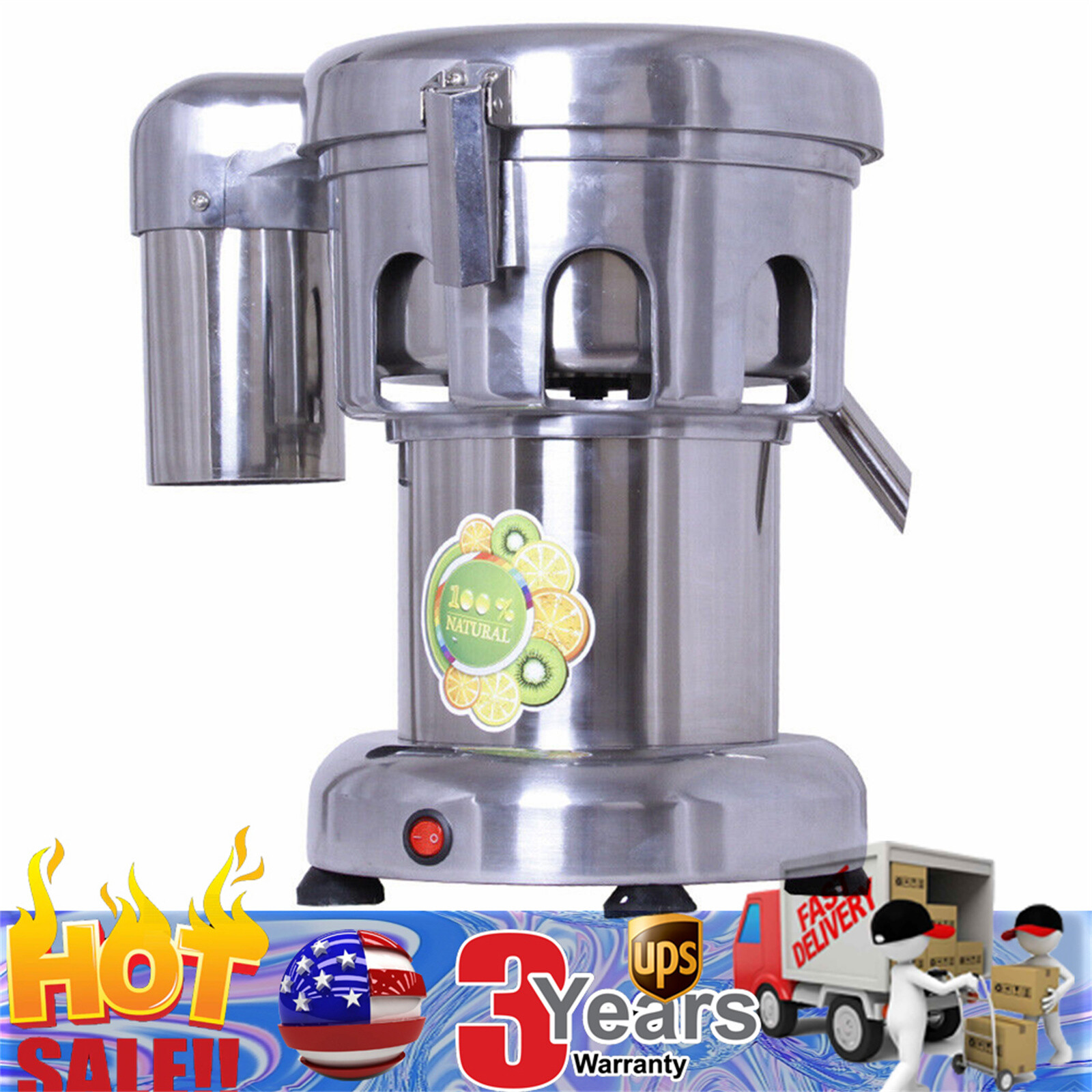 Commercial Heavy Duty Juice Extractor Machine Stainless Steel Juicer New US