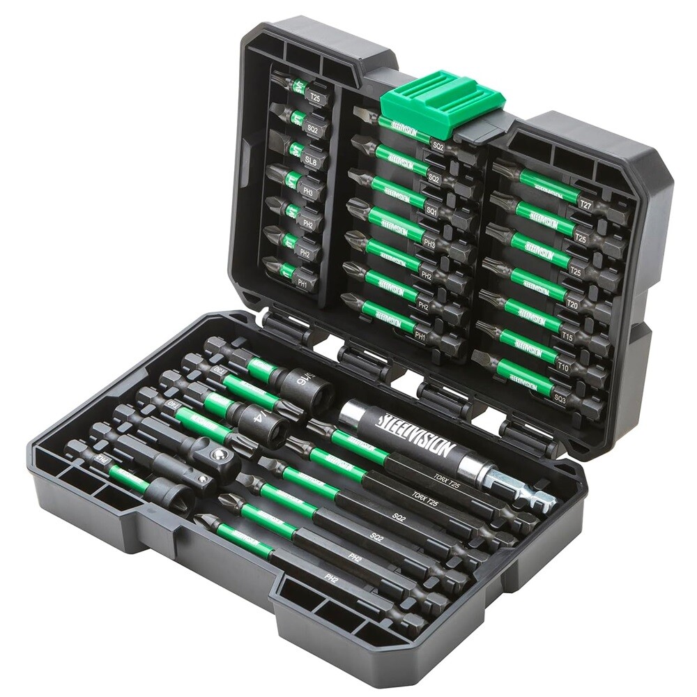 Steel Vision Tools 85pc Impact Torsion Bit Set for Impact Driver