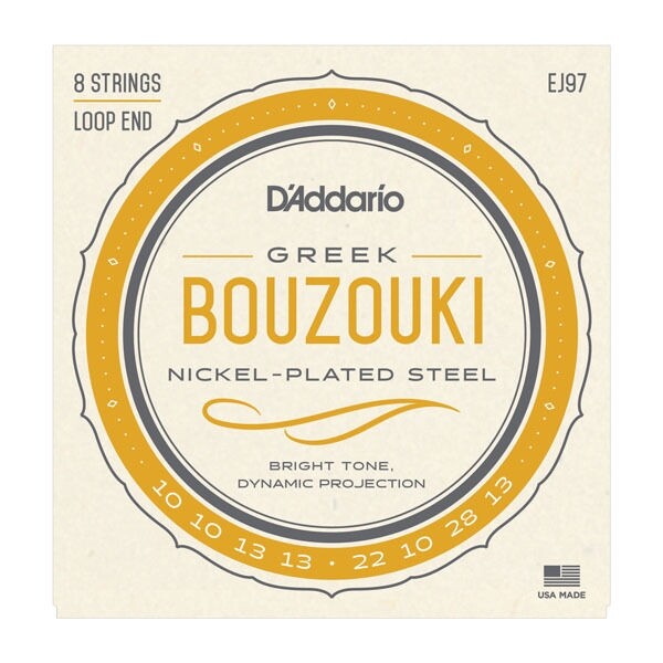 Bouzouki Strings D'addario EJ97 Greek Nickel Loop End