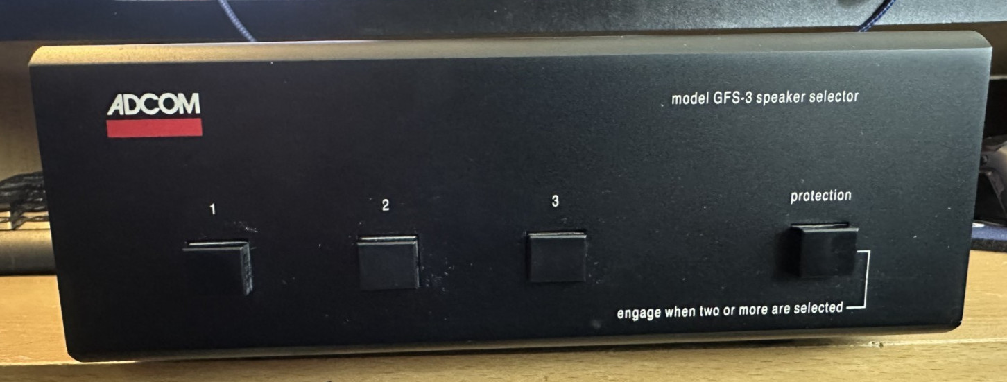 Used ADCOM GFS-3 Speaker Selector Switch – 3-Zone w/ Protection