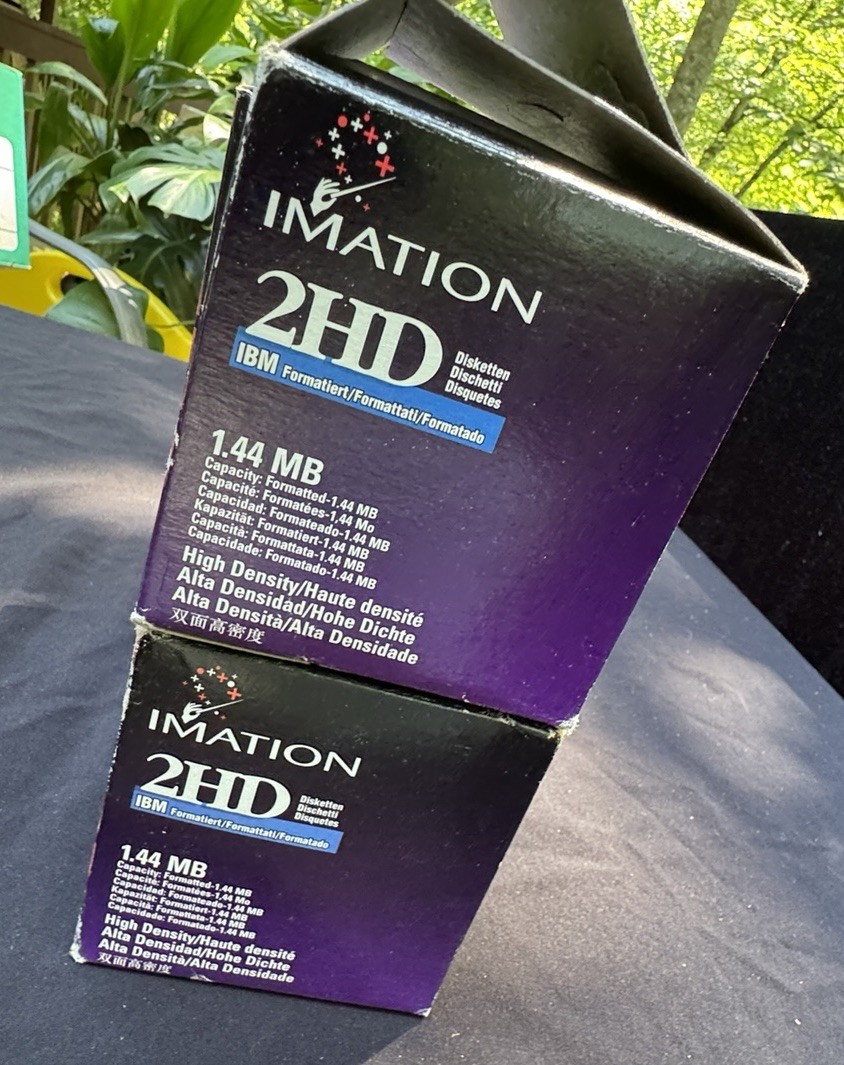 Imation 2HD 3.5" Inch Floppy Diskettes Lot 4 4 Boxes 3 Sealed! Mint Unused