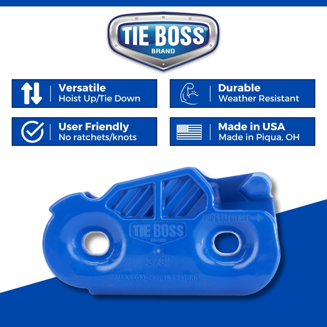 3/8 Inch Heavy Duty Self-Locking Down System, Large, Blue