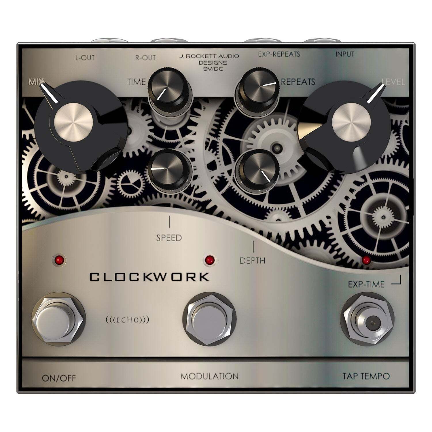 Rocket Pedals Clockwork Echo Howard Davis Designed