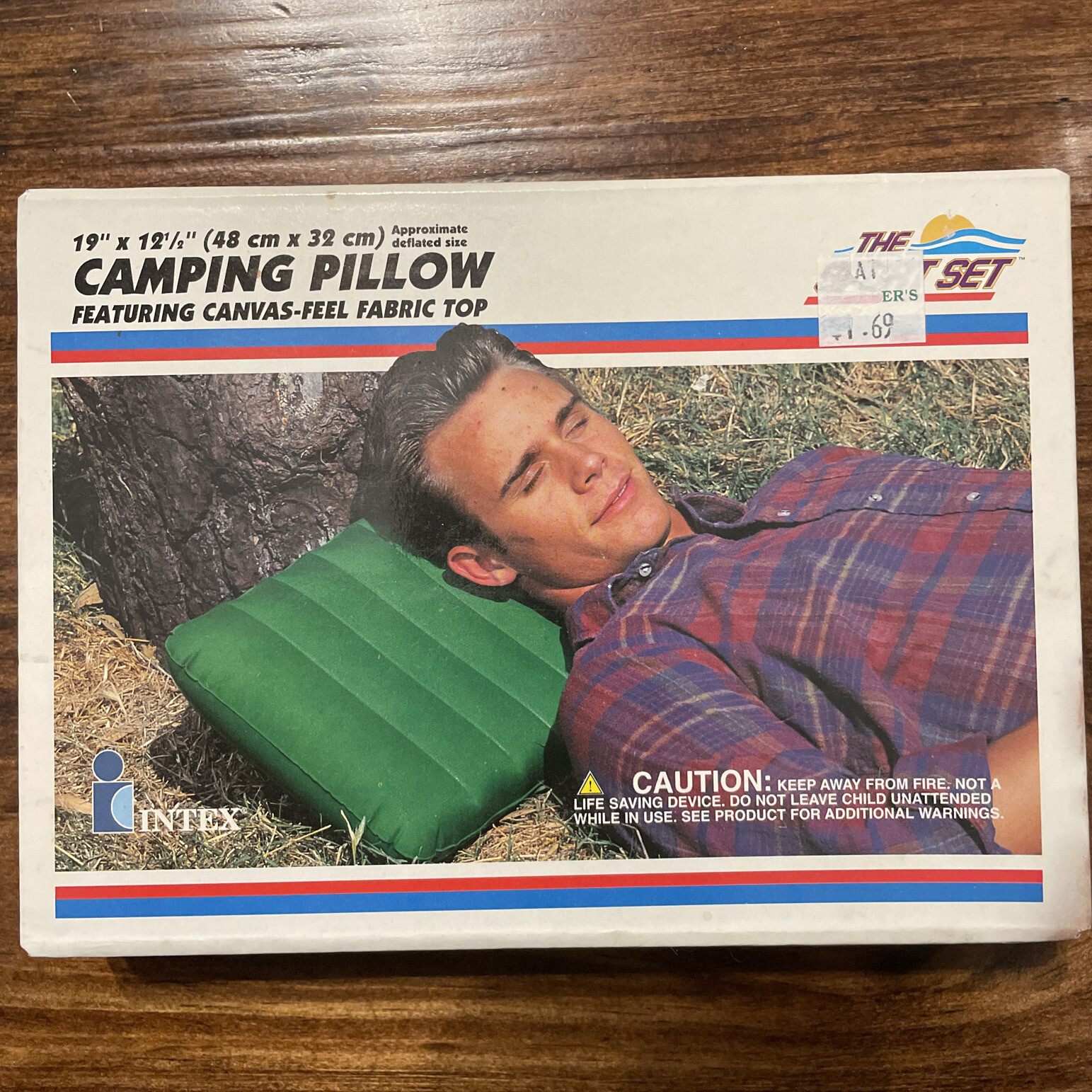 Vintage Intex Camping Pillow The Sport Set  NEW / Open Box