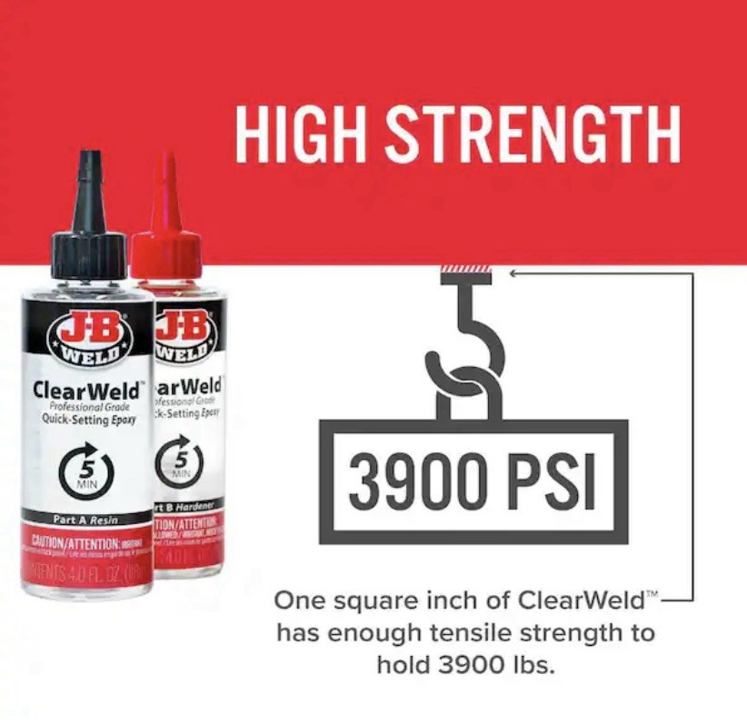 JB Weld ClearWeld Professional Grade Epoxy - 8oz, Pack