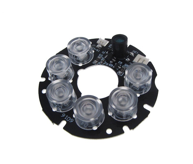 850nm IR Infrared 6*LED Panel with Lens For night verison camera lighting 12V