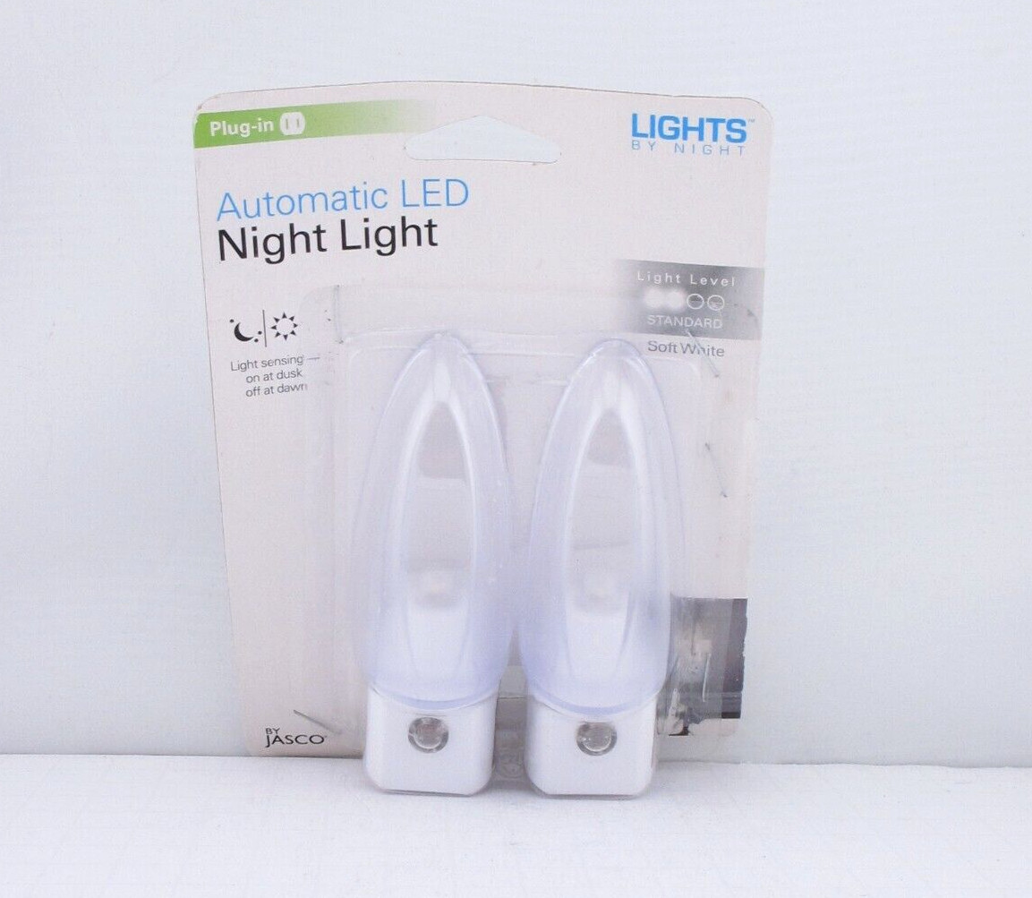 Jasco Automatic Led Night Light, Light Level Standard, 2 ct- FREE SHIPPING