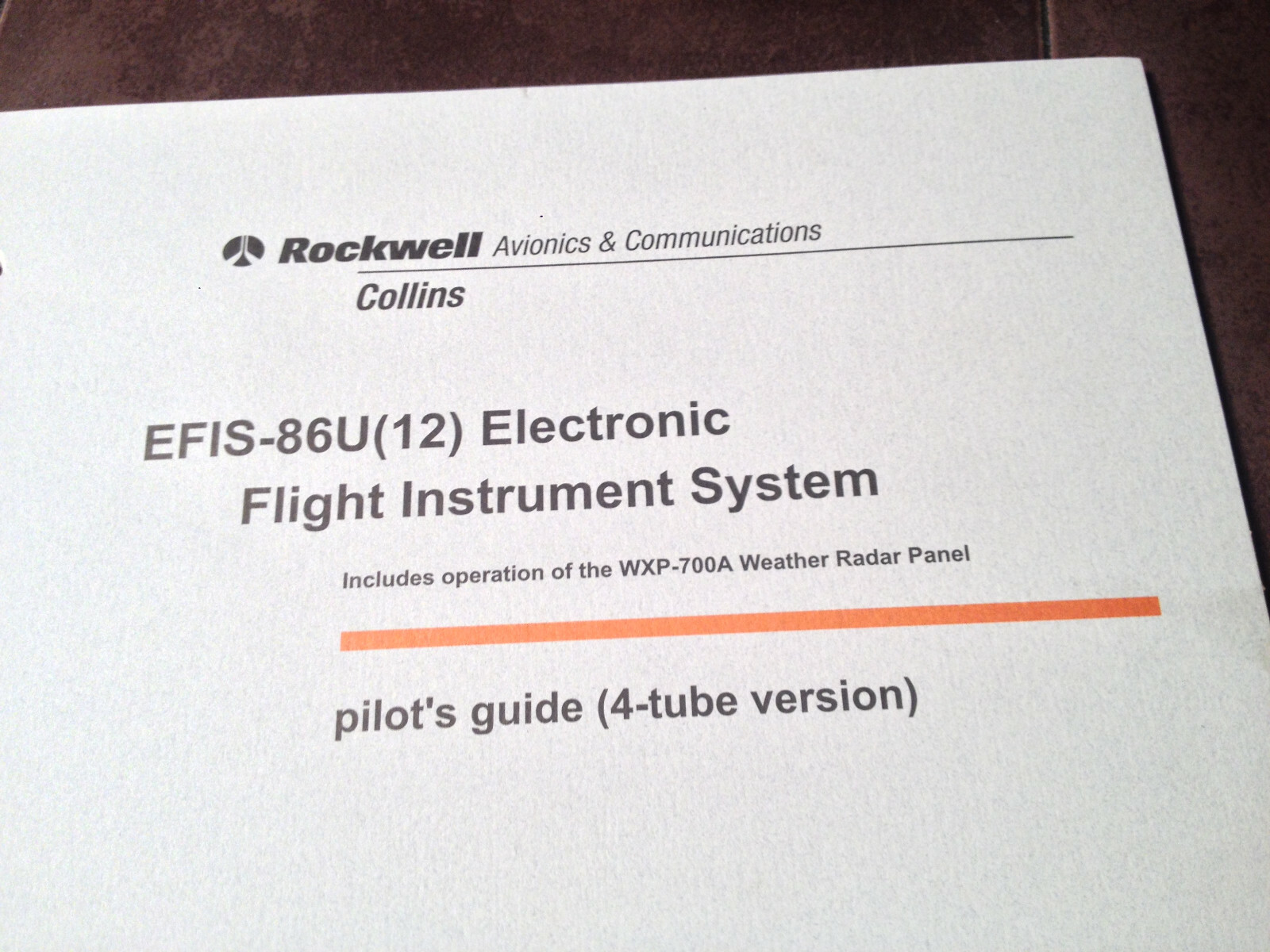 Collins EFIS-86U(12) 4 tube version with WXP-700A Radar Pilot's Guide