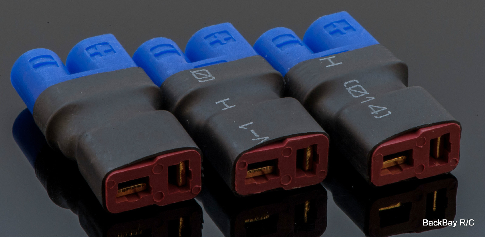(3) No Wires Connectors: EC3 Male to Female T-Plug Adapter (Deans Style)