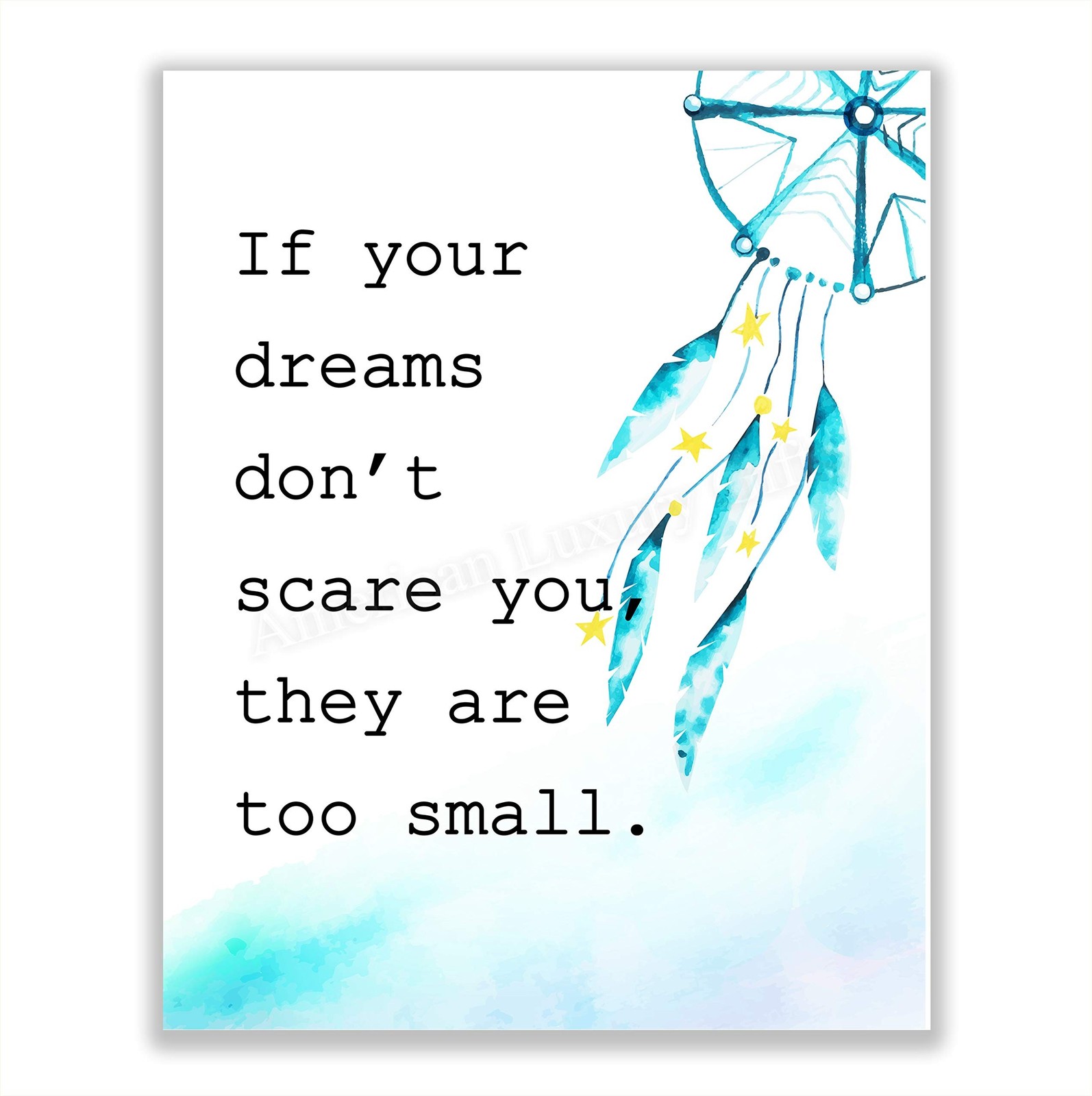 If Your Dreams Don't Scare You They Are Too Small Home Decor - Motivational Q...