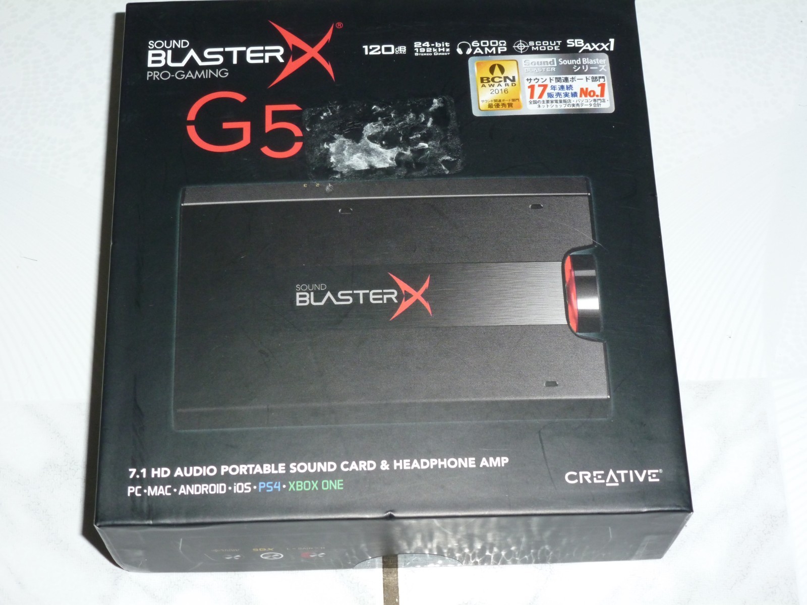 Sound Blaster Pro-Gaming G5 7.1 HD Audio Portable Sound Card & Headphone AMP-NEW