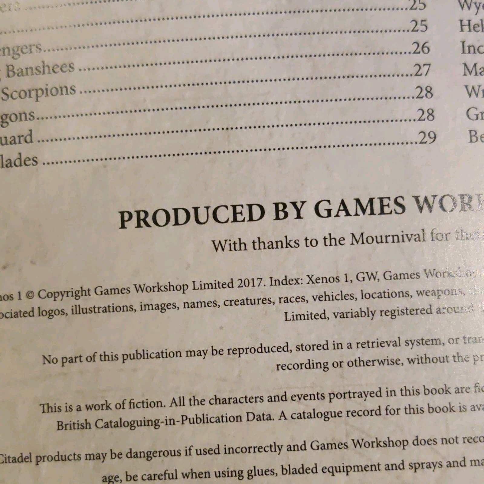 Warhammer 40k Index Xenos 1 2017 Good Condition