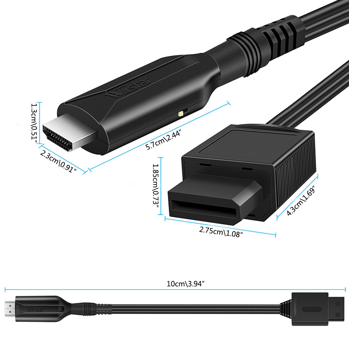 For Wii Input to HDMI Converter HD Video Audio Output Adapter For Nintendo.