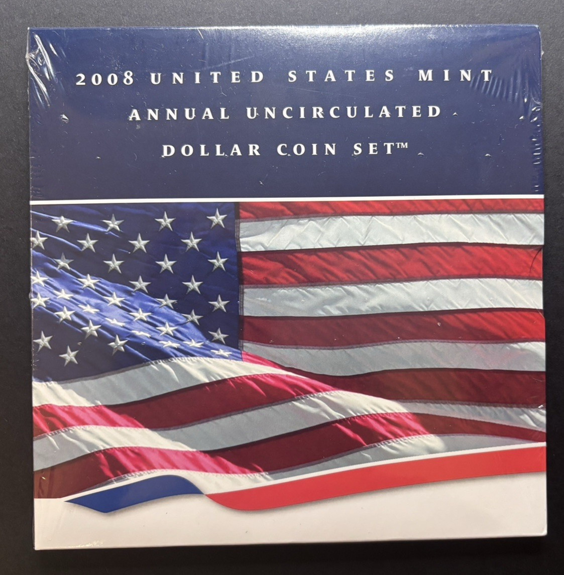 2008 U.S. Mint Annual Uncirculated Dollar Coin Set, Incl. W Silver Eagle, Sealed