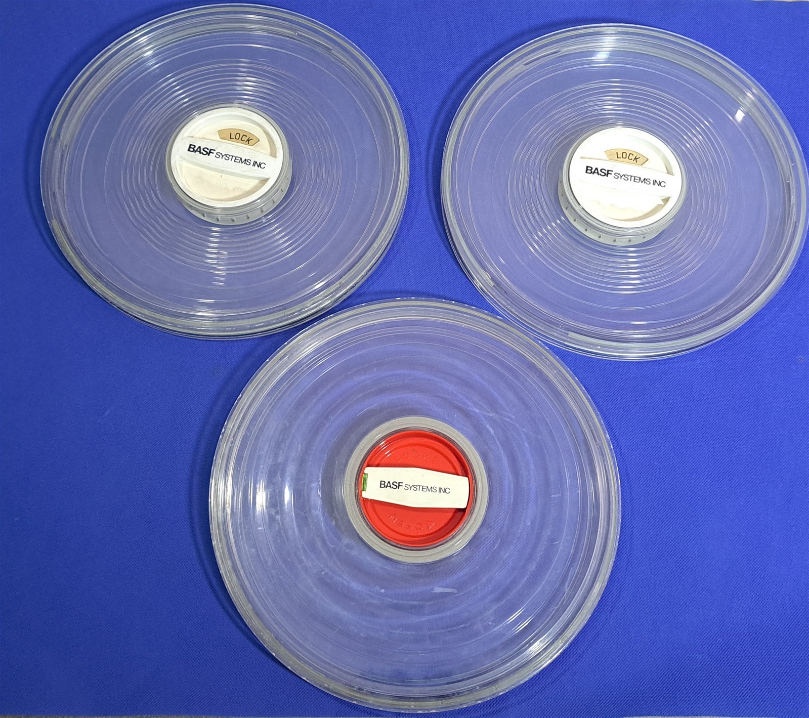 3 BASF Storage Cases for 9-Track 10.5" Computer Data Tape Reels