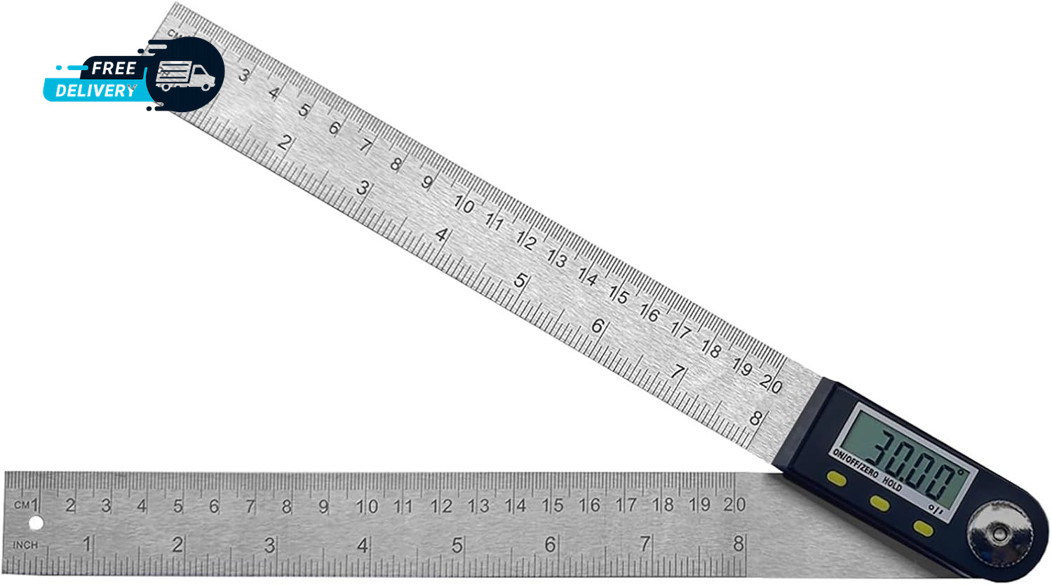 8 Inch Digital Angle Finder Stainless Steel Digital Protractor Angle Ruler