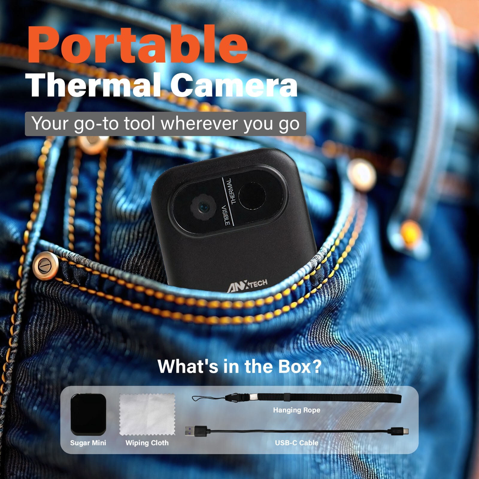 ANXTECH Thermal Imaging Camera Mini Thermal Imager Camera for Beginner Gift
