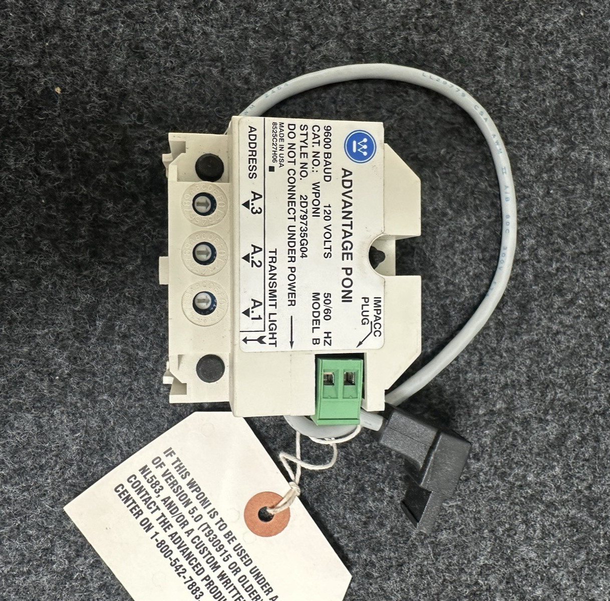WPONI Cutler-Hammer Advantage PONI 9600 2D79735G04 -SA- Shipped in the USA